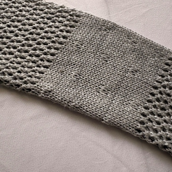 SO Heritage Women's Gray Loose Knit Light Weight Sweater,"Sampler" Stitch Small - Picture 4 of 8